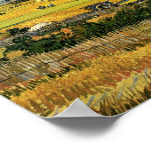 Ernte bei La Crau, Vincent Van Gogh Poster (Ecke)