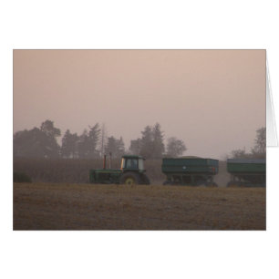 Ernte bei Sonnenuntergang