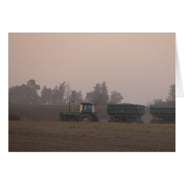 Ernte bei Sonnenuntergang (Vorderseite (Horizontal))