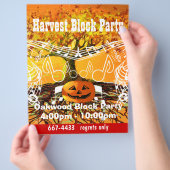 Ernte-Blockparty-Veranstaltung oder Herbst-Veranst Flyer (Hand)