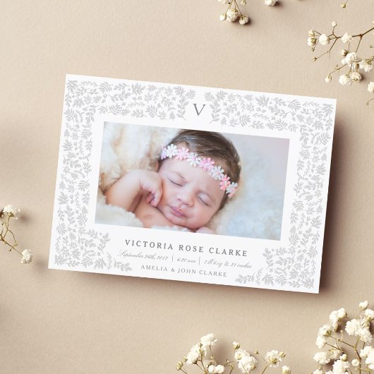 Ernte Blume Geburtsankündigung Ankündigung