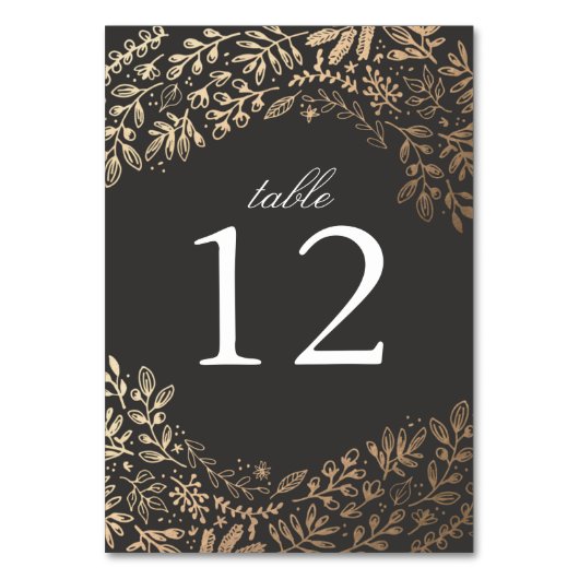 Ernte Blume Hochzeit Tischnummer (Vorderseite)