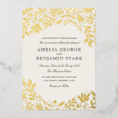 Ernte Blume Hochzeitsfoil Einladung (Vorderseite)