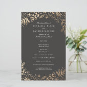 Ernte-Blume-Hochzeitsprogramm (Stehend Vorderseite)