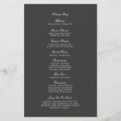 Ernte-Blume-Hochzeitsprogramm (Rückseite)