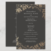 Ernte-Blume-Hochzeitsprogramm (Vorne/Hinten)