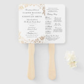 Ernte-Blume-Hochzeitsprogramm Fächer (Vorne und Hinten)