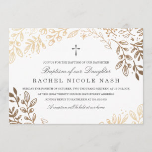 Ernte Blume Taufe Einladung