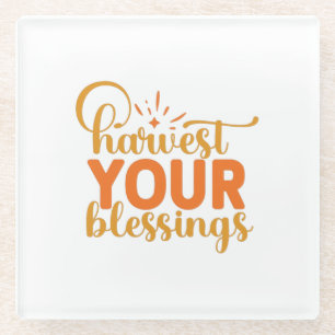 Ernte deinen Segen Glasuntersetzer