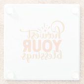 Ernte deinen Segen Glasuntersetzer (Rückseite)