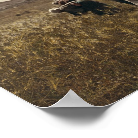 Ernte der Gerste auf den Feldern von Bethlehem Poster (Ecke)