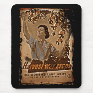Ernte der Landarmee von Frauen Mousepad