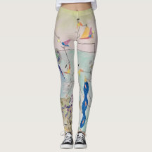 "Ernte der Vögel" Bunte Kunst-Leggings