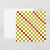 Ernte-Diagonal-Schachbrettmuster Dankeskarte (Vorne/Hinten)