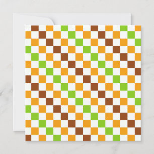 Ernte-Diagonal-Schachbrettmuster Dankeskarte