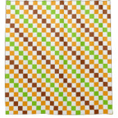 Ernte-Diagonal-Schachbrettmuster Duschvorhang (Vorderseite)