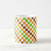 Ernte-Diagonal-Schachbrettmuster Kaffeetasse (Mittel)