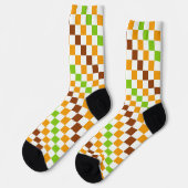 Ernte-Diagonal-Schachbrettmuster Socken (Linkes Detail)
