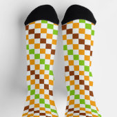 Ernte-Diagonal-Schachbrettmuster Socken (Oben)
