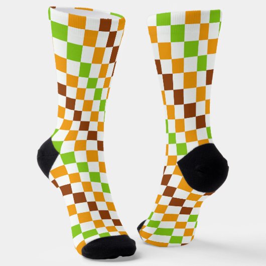 Ernte-Diagonal-Schachbrettmuster Socken (Gewinkelt)