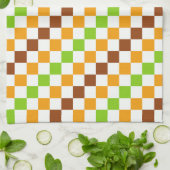 Ernte diagonales Schachbrettmuster Geschirrtuch (Gefaltet)