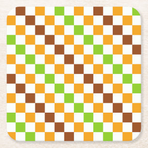 Ernte diagonales Schachbrettmuster Rechteckiger Pappuntersetzer