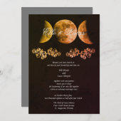 Ernte Dreifachmond Einladung zur Hochzeit (Vorne/Hinten)