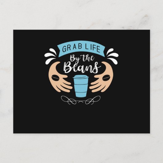 Ernte durch die Bohnen | Kaffeedesign Postkarte (Vorderseite)