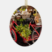 Ernte-Fahrrad Keramik Ornament (Rechts)