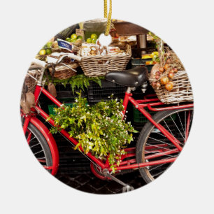 Ernte-Fahrrad Keramik Ornament