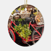 Ernte-Fahrrad Keramik Ornament (Links)