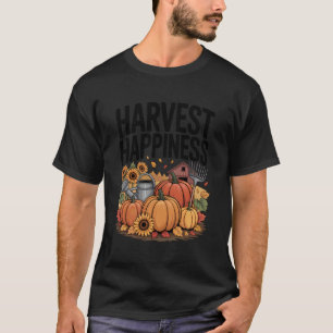 Ernte Glück Gartenarbeit Herbst Kürbis T-Shirt