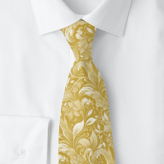 Ernte Gold Botanical Batik Krawatte