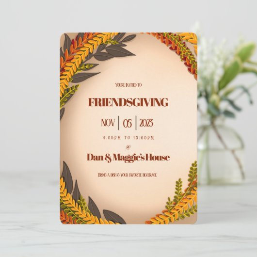 Ernte, Größe: 5" x 7", Papier: Matte, Enve Einladung (Stehend Vorderseite)