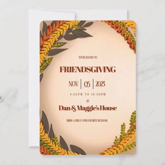 Ernte, Größe: 5" x 7", Papier: Matte, Enve Einladung (Vorderseite)