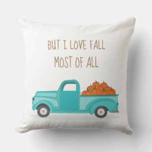 Ernte Herbst Vintage Blau LKW Personalisiert Kissen