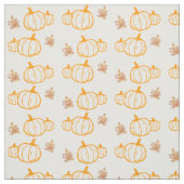 Ernte Herbstpumpen und Blätter Stoff (Muster)