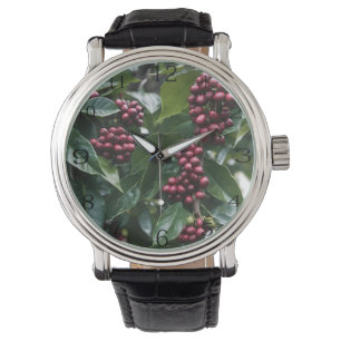 **"Ernte im Blut: Kaffeebohnen auf dem Baum"** Armbanduhr