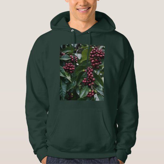 **"Ernte im Blut: Kaffeebohnen auf dem Baum"** Hoodie (Vorderseite)