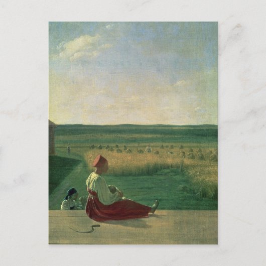 Ernte im Sommer, 1820er Postkarte (Vorderseite)