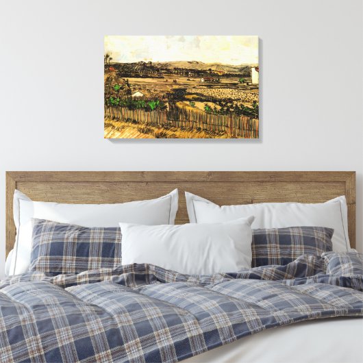 Ernte in der Provence Montmajour von Vincent van G Leinwanddruck (Insitu (Schlafzimmer))
