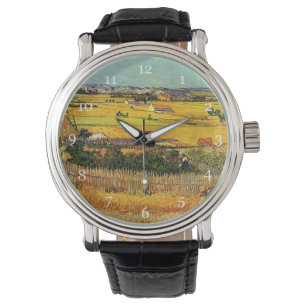 Ernte in La Crau, mit Montmajour... Armbanduhr
