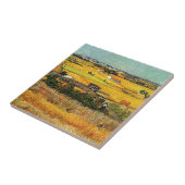 Ernte in La Crau, mit Montmajour.. Fliese (Seite)