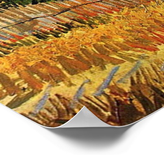 Ernte in La Crau, mit Montmajour.. Poster (Ecke)