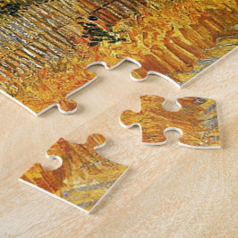 Ernte in La Crau, mit Montmajour.. Puzzle