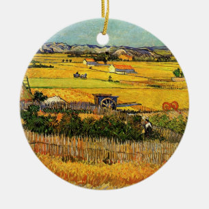 Ernte in La Crau, Montmajour von Vincent van Gogh Keramikornament