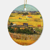 Ernte in La Crau, Montmajour von Vincent van Gogh Keramikornament (Links)
