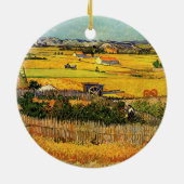 Ernte in La Crau, Montmajour von Vincent van Gogh Keramikornament (Hinten)