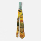 Ernte in La Crau, Montmajour von Vincent van Gogh Krawatte (Rückseite)