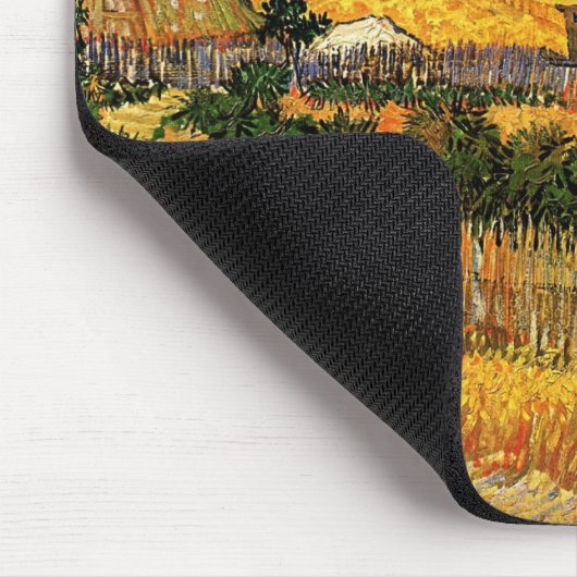 Ernte in La Crau, Montmajour von Vincent van Gogh Mousepad (Ecke)